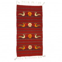 red cochineal throw rug