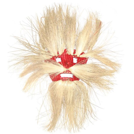 woven ceremonial mask red